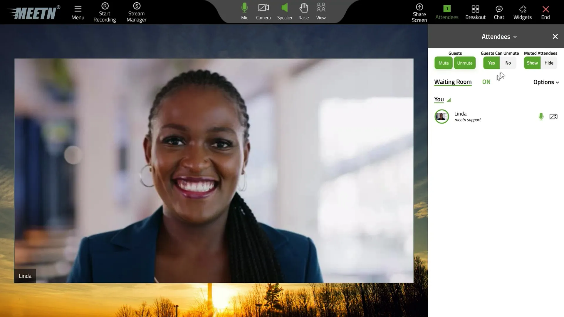 Breakout rooms and live chat in Meetn