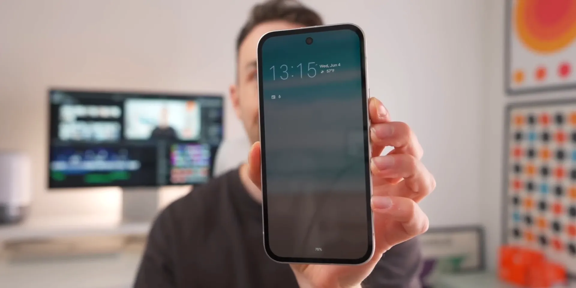 Pixel 9a with Ambient Display wallpaper feature