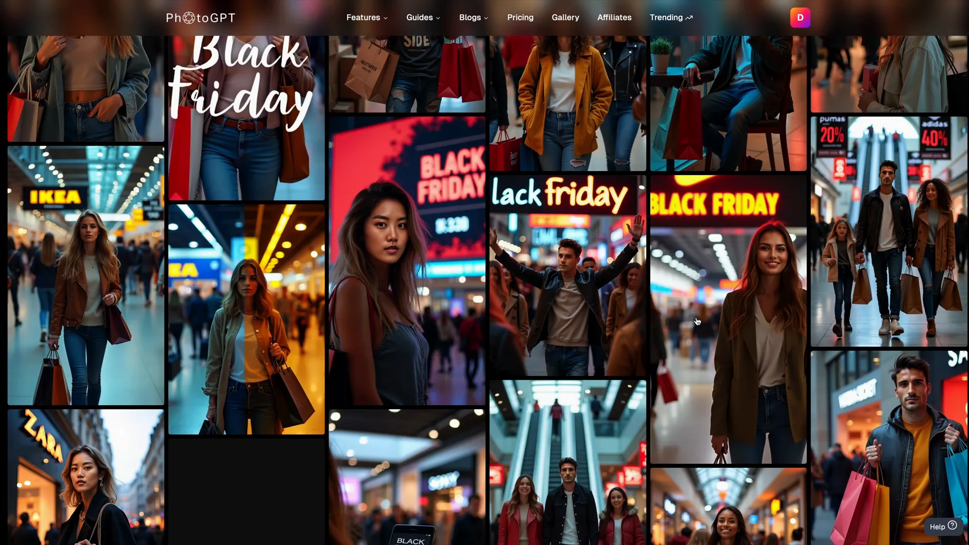 Example of professional marketing images generated with PhotoGPT AI
