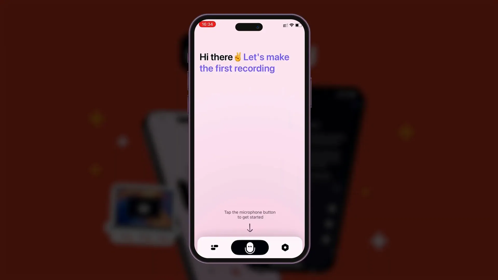 Using Letterly microphone button to record speech