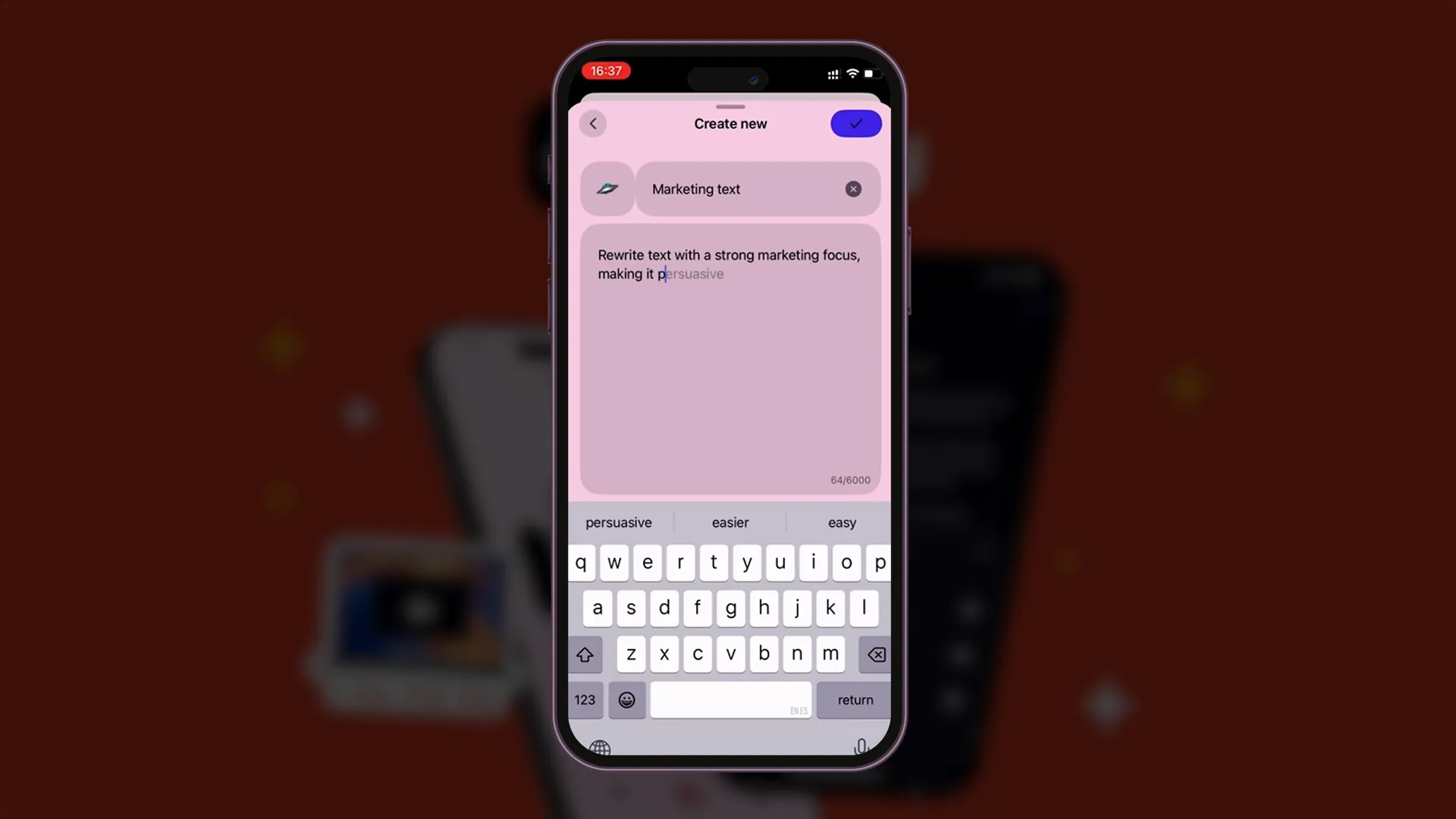 Letterly rewrite style options on screen