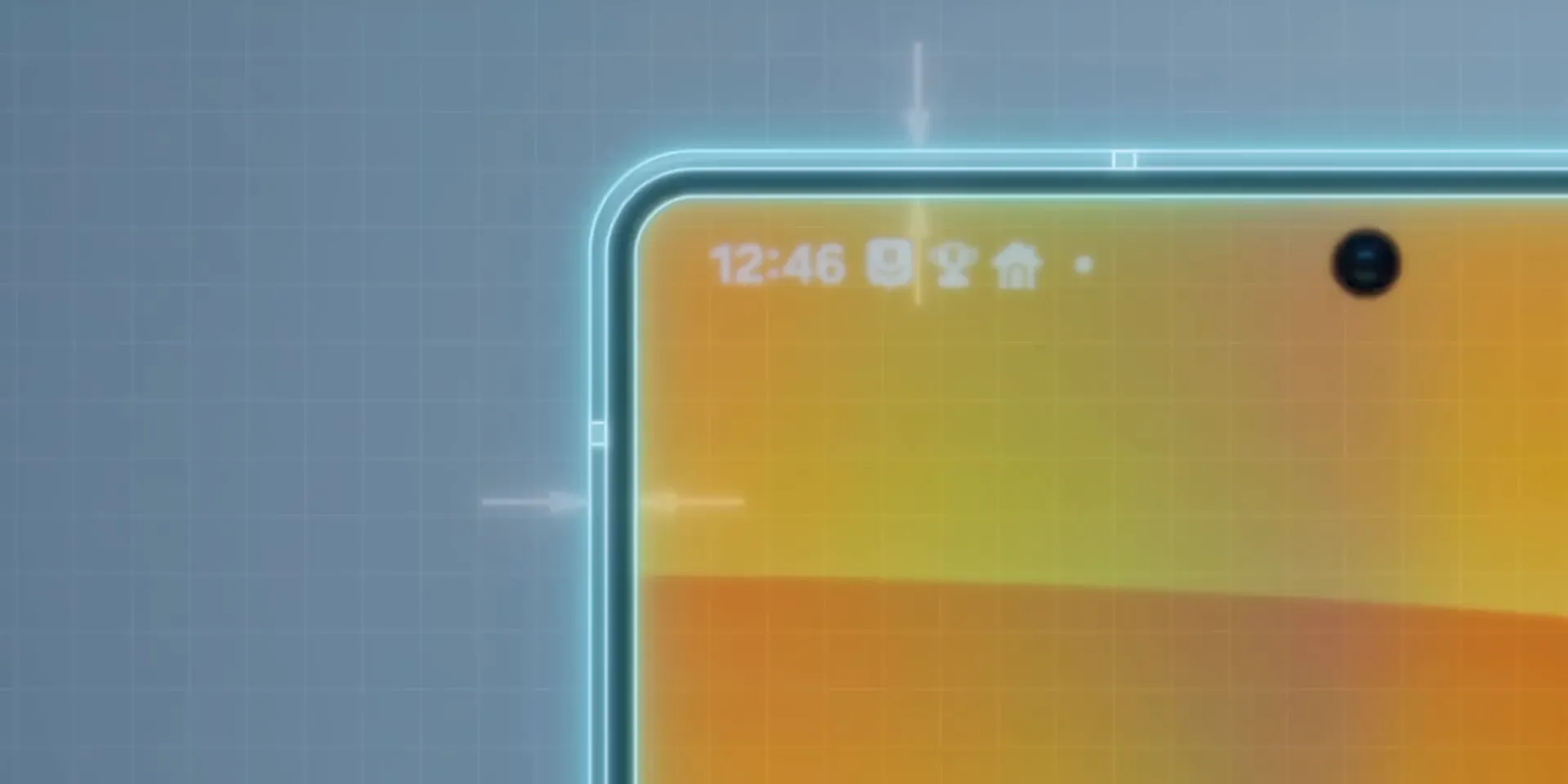 Close-up of Samsung Galaxy S25 Ultra's thinner bezels and boxy edges