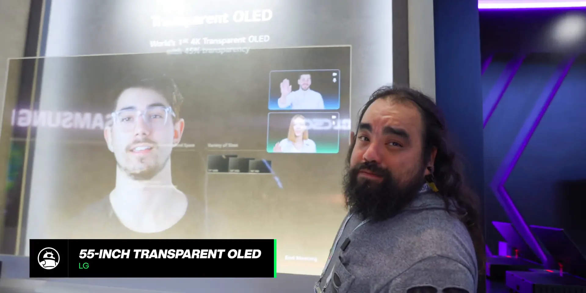 LG transparent display showcasing see-through technology