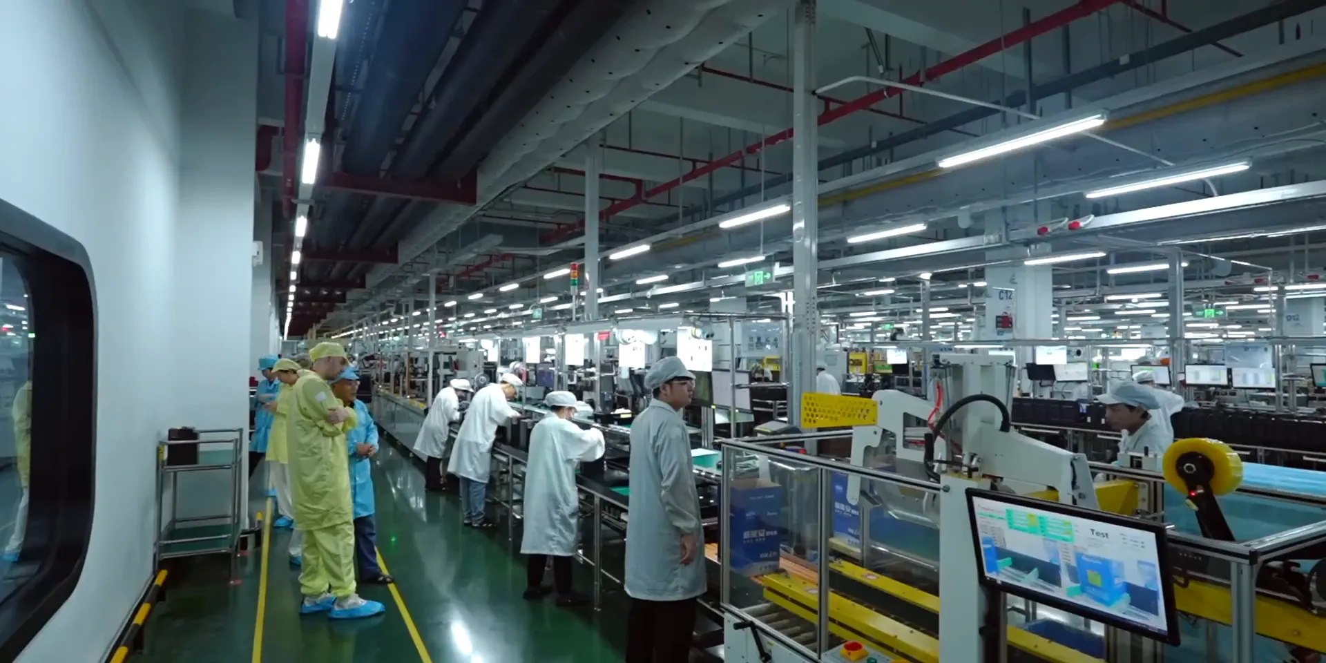 Ampace quality control testing in factory