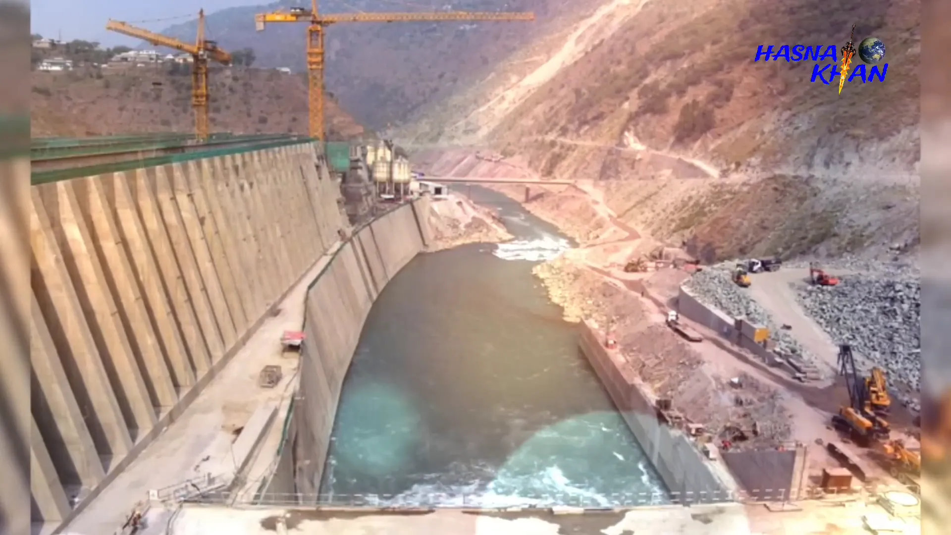 Missile impact on intake gate of Neelum-Jhelum plant