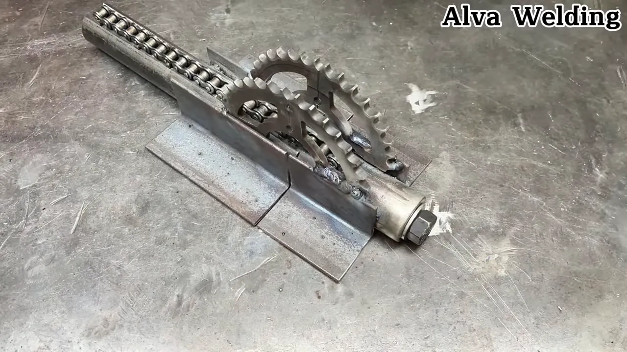 Assembled clamp on bench holding a round pipe for testing