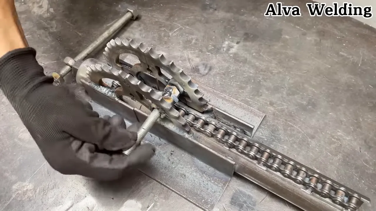 Finished clamp with painted surfaces and padded jaws