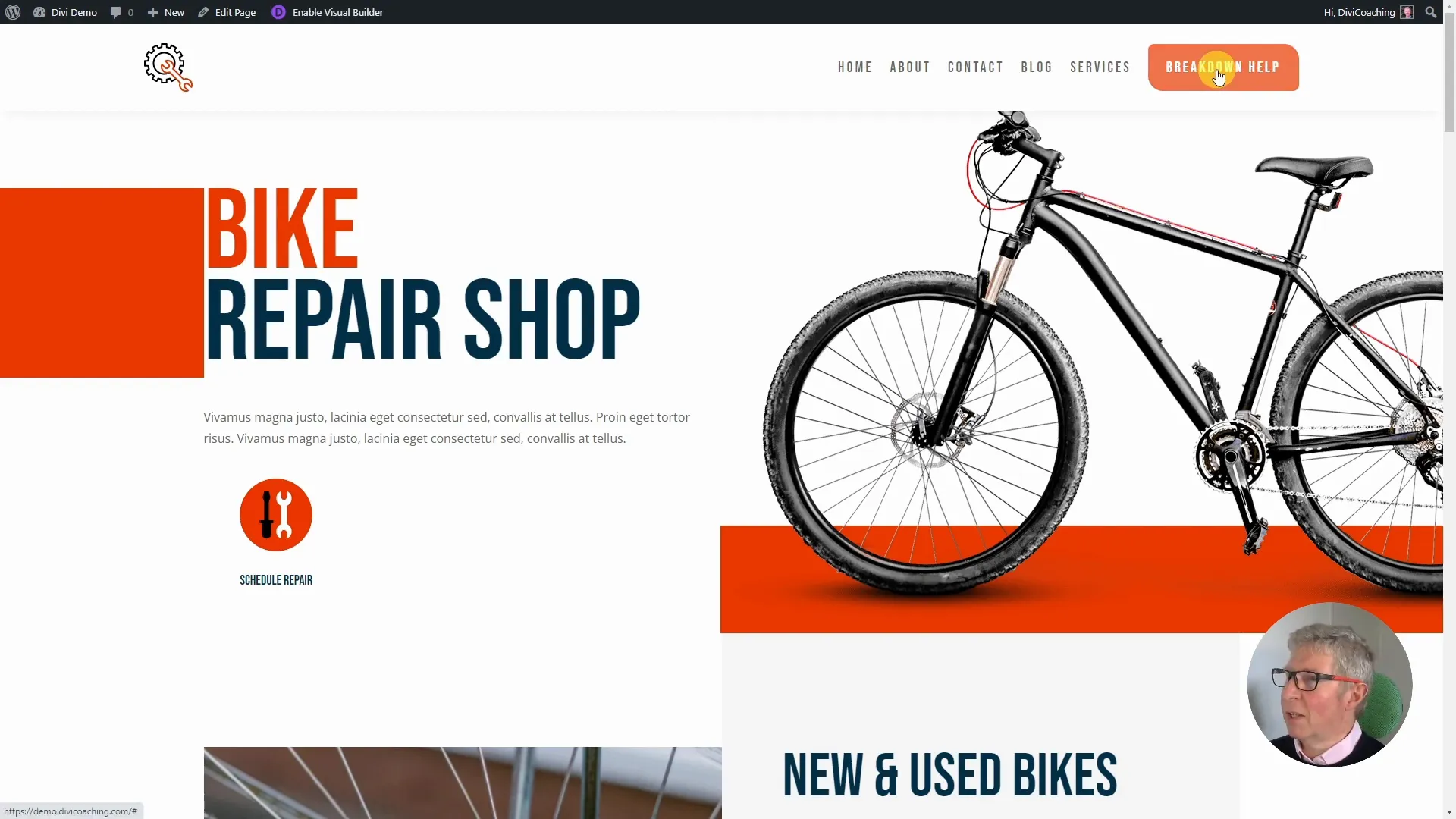 Sticky Menü mit verkleinerndem Effekt beim Scrollen