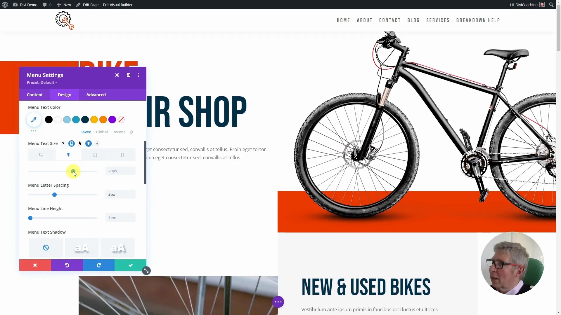 Schriftgröße für Sticky Zustand anpassen