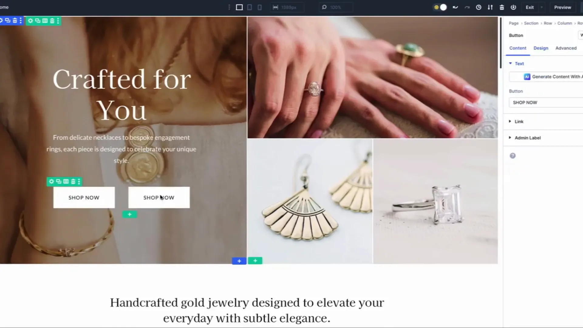Übersicht der verschachtelten Reihen in Divi 5