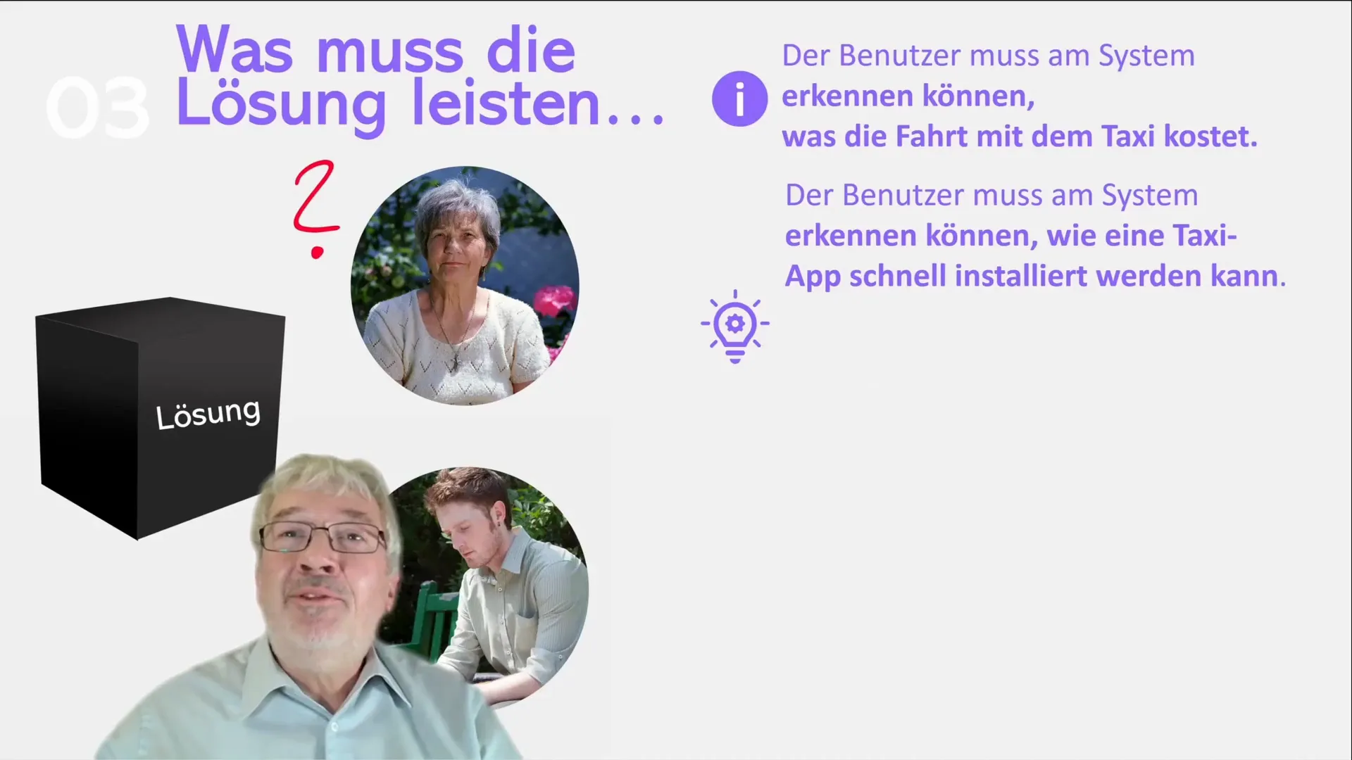 Übergang von Erfordernissen zu Nutzungsanforderungen