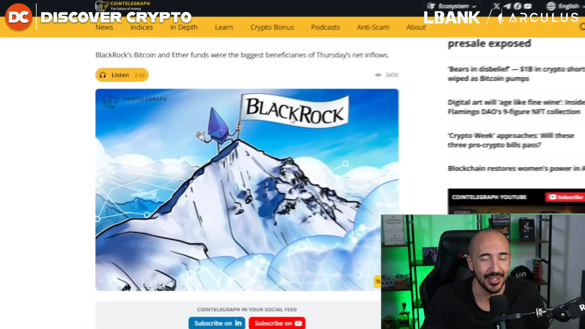 BlackRock leading Bitcoin ETF inflows