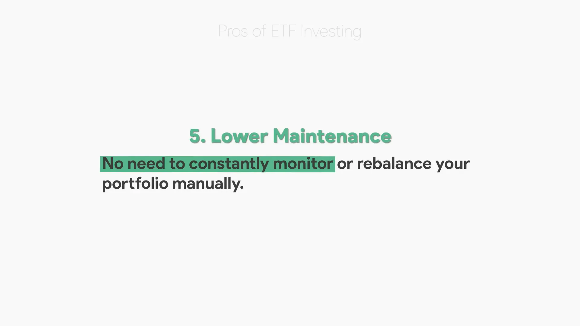 ETF portfolio rebalancing illustration