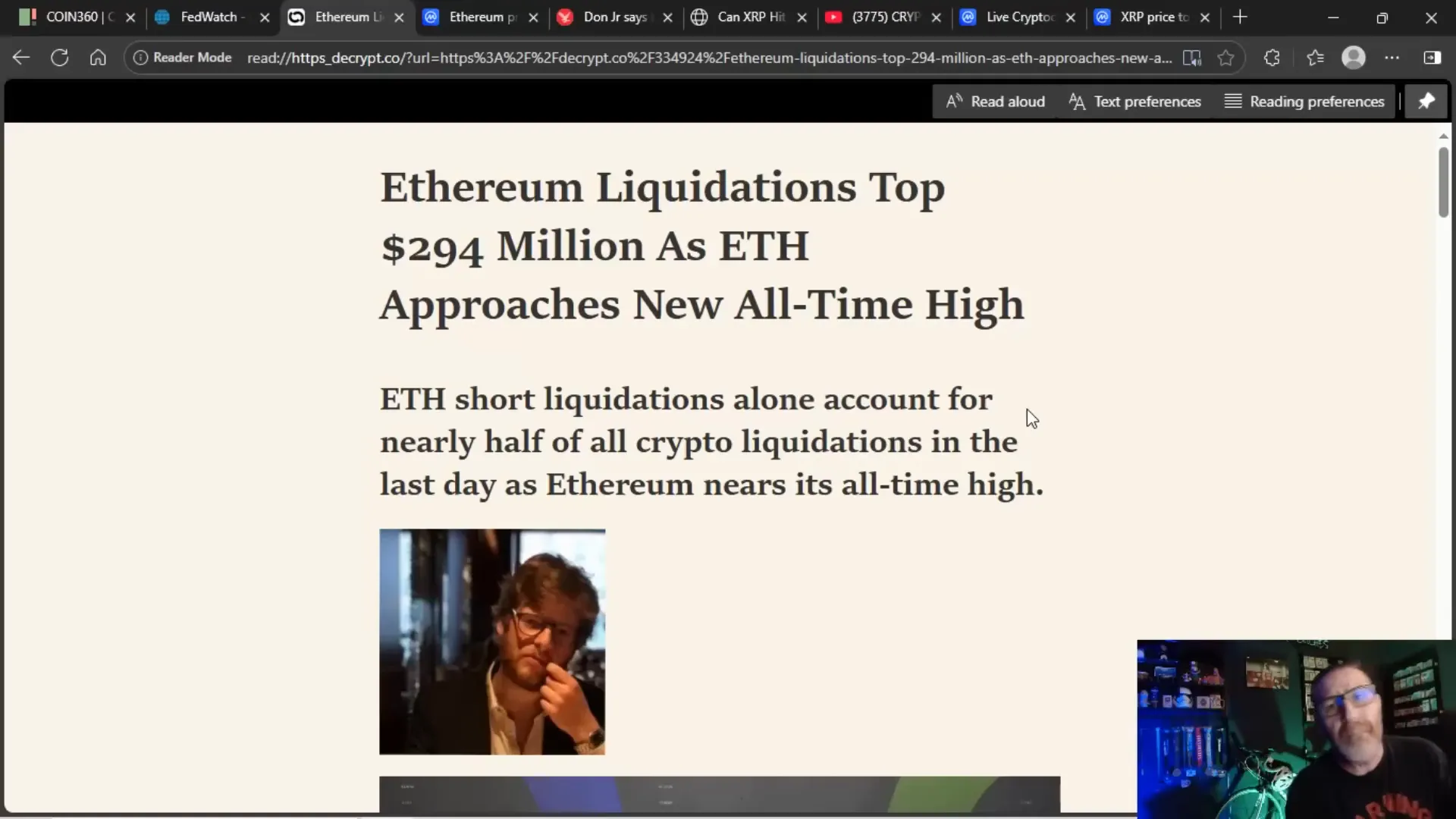 ETH approaching all-time-high triggering massive liquidations