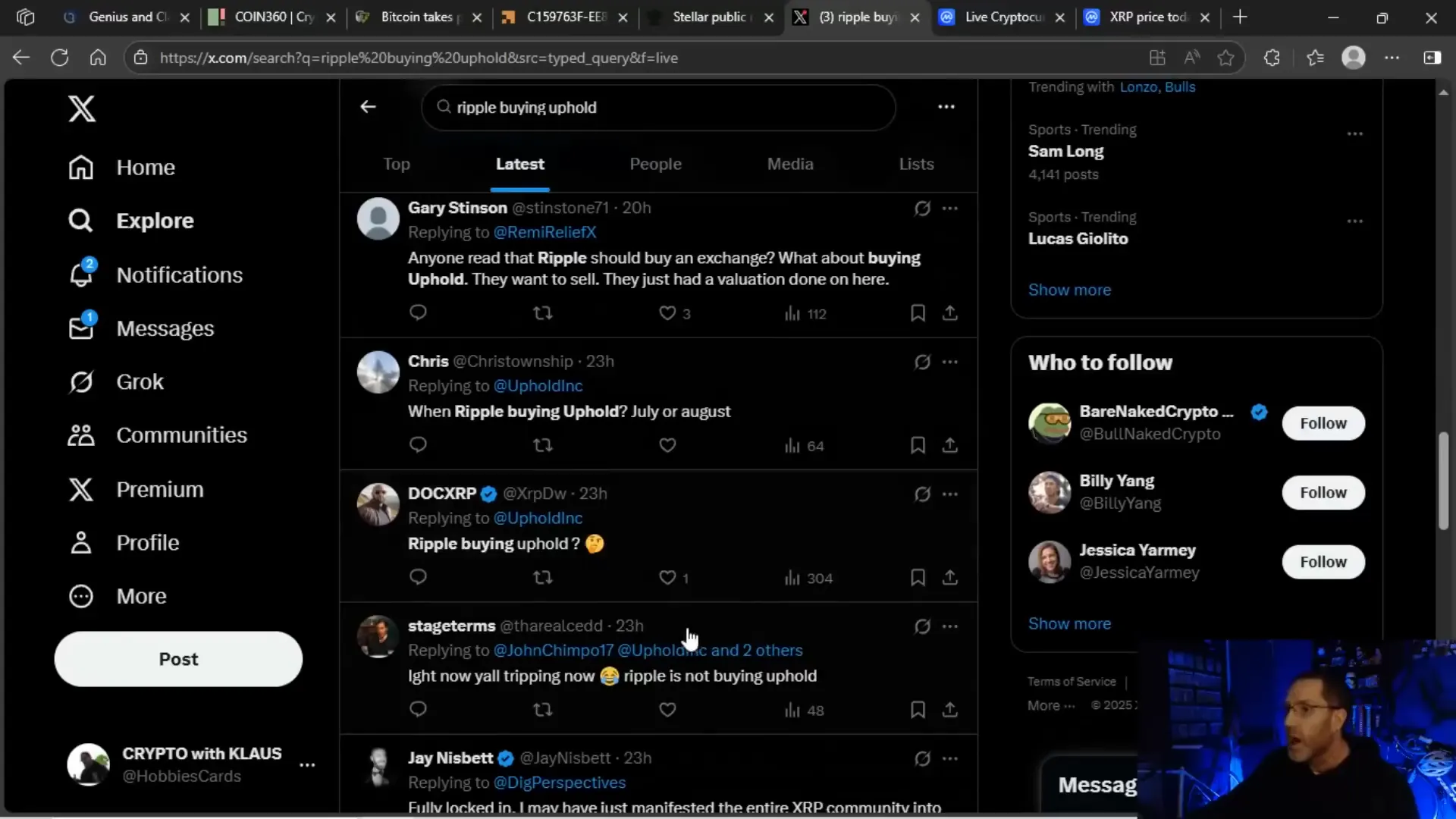 Twitter rumor flood about Ripple Uphold acquisition