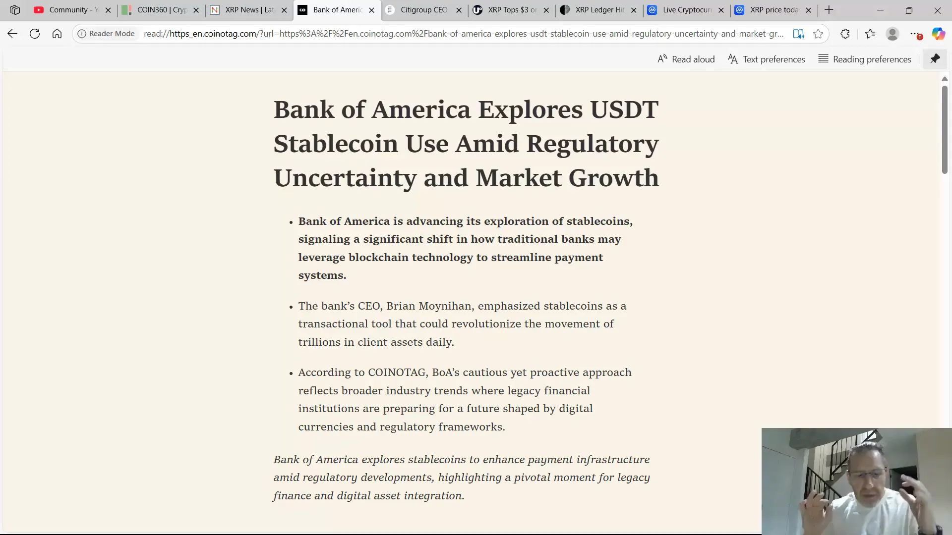 Bank of America exploring USDT stablecoin adoption