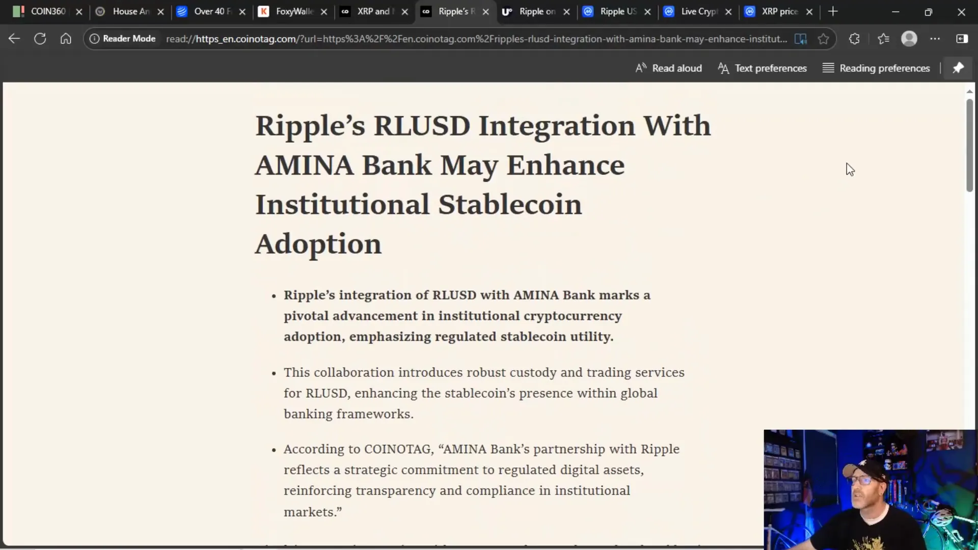 Ripple RLUSD partnership with AMINA Bank