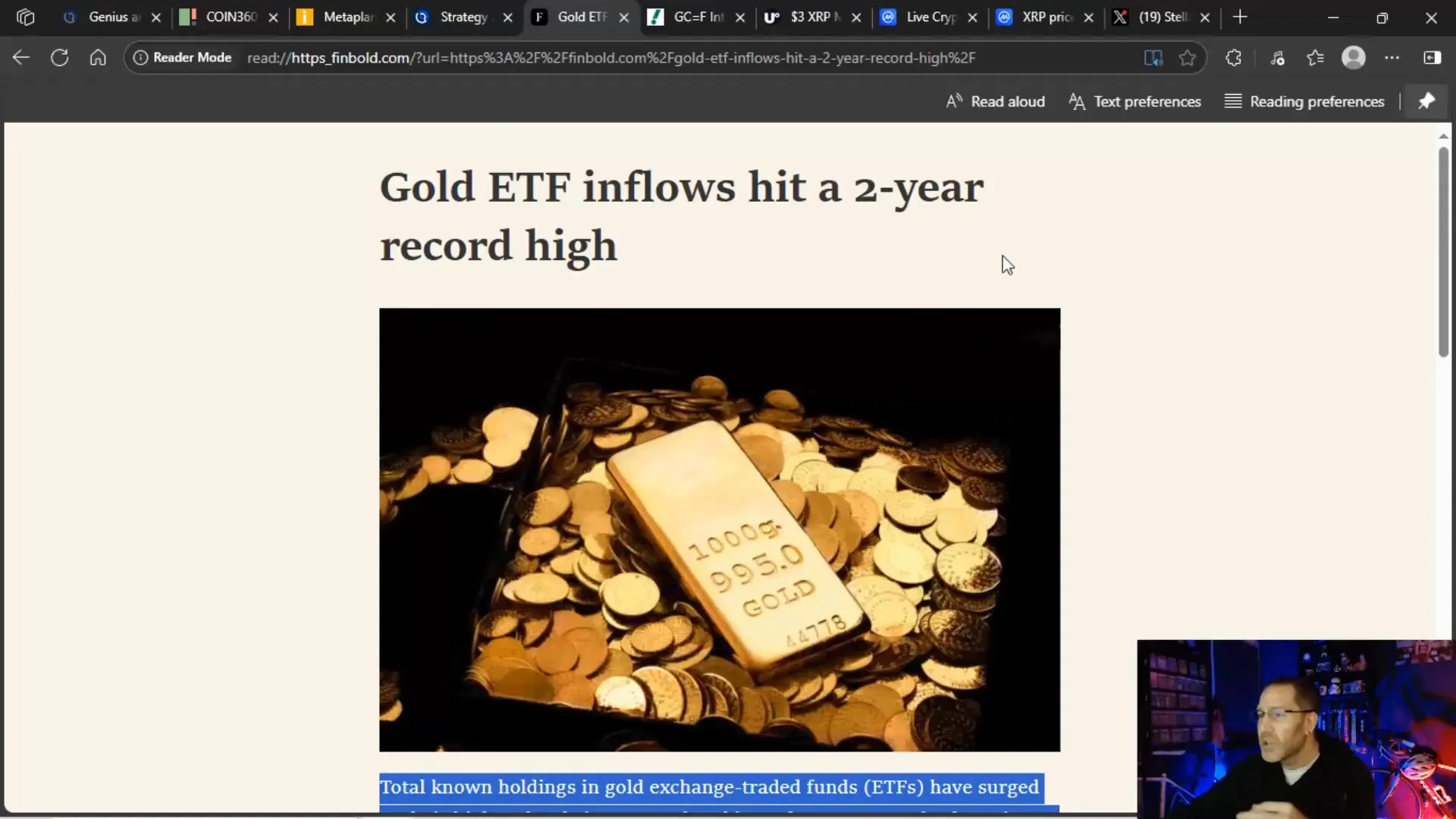 Gold ETF inflows hitting two-year record highs
