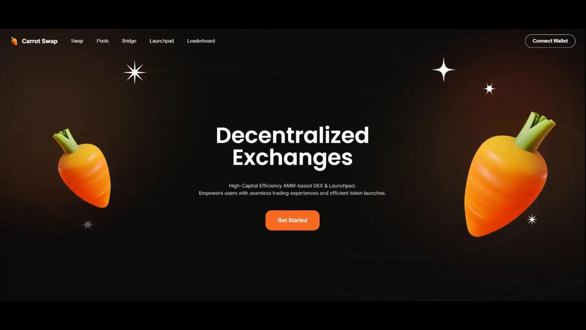 CarrotSwap DEX interface on NEO x showing fair trading environment