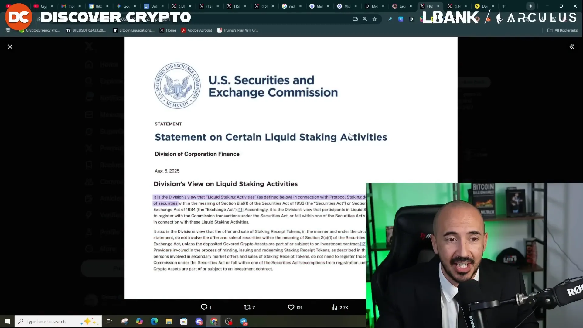 SEC rule change on staking rewards bullish for Cardano