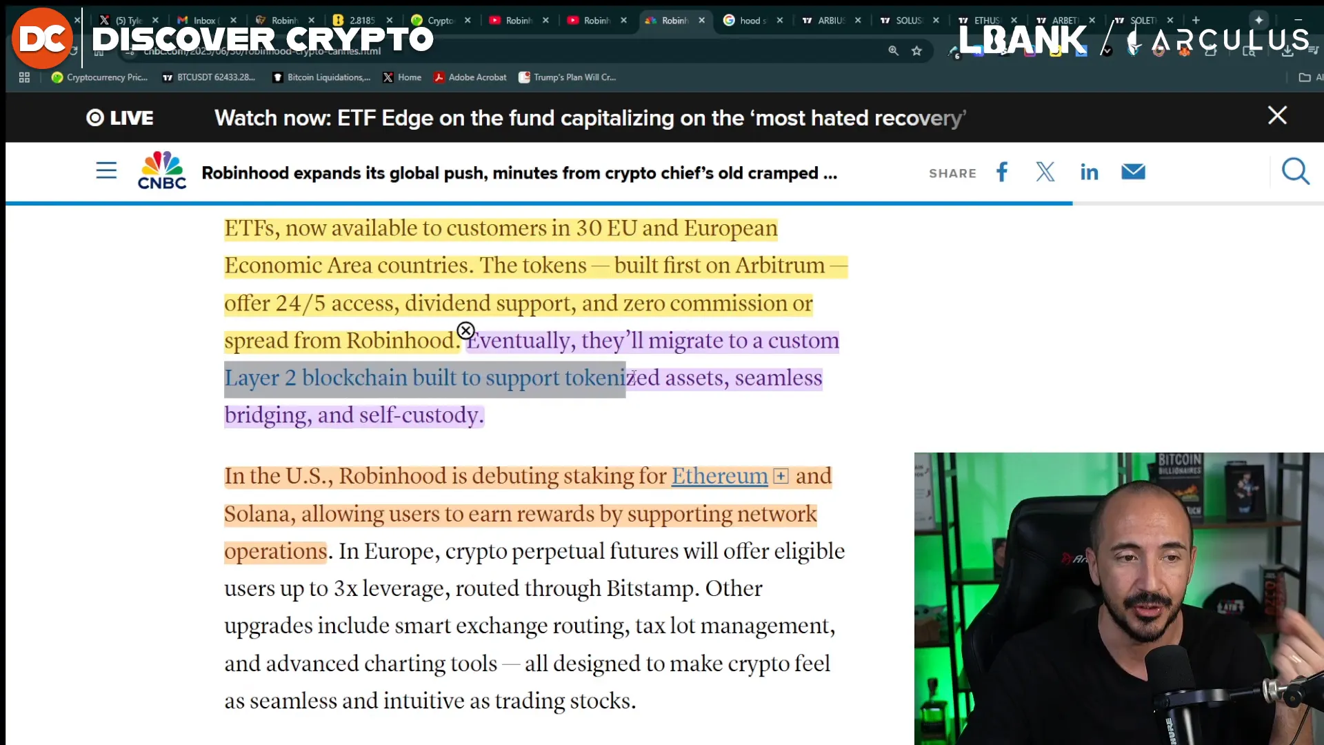 Robinhood crypto head Johan Kerbrat discussing crypto integration