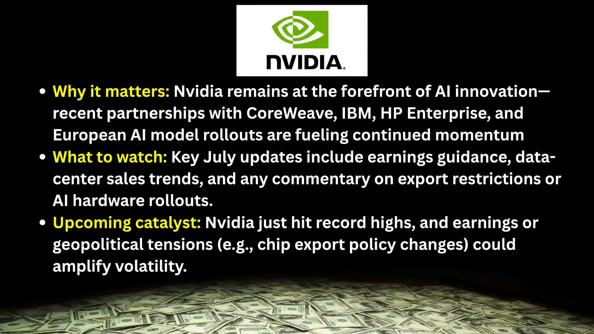 NVIDIA stock chart hitting record highs