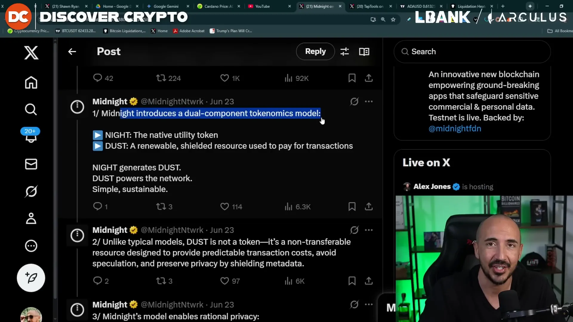 Overview of Midnight's dual tokenomics model