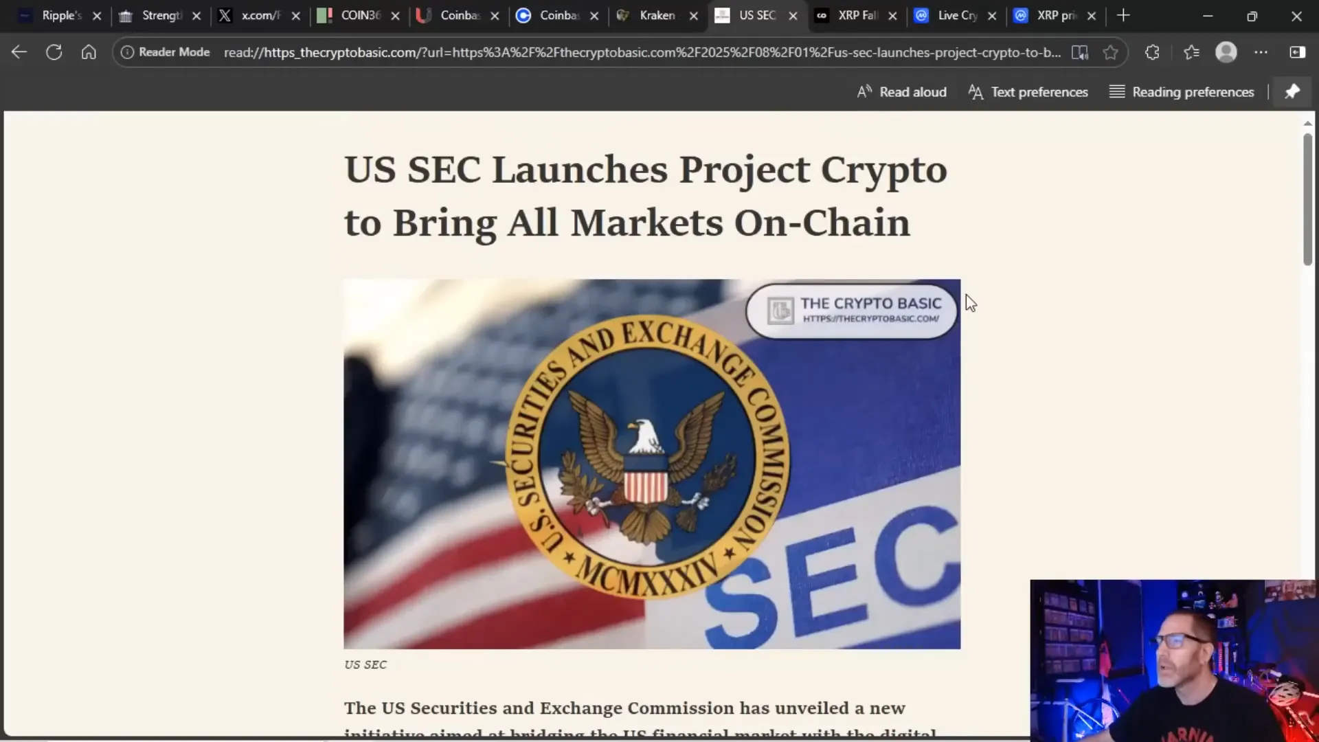 SEC Chair Paul Atkins speaking about Project Crypto