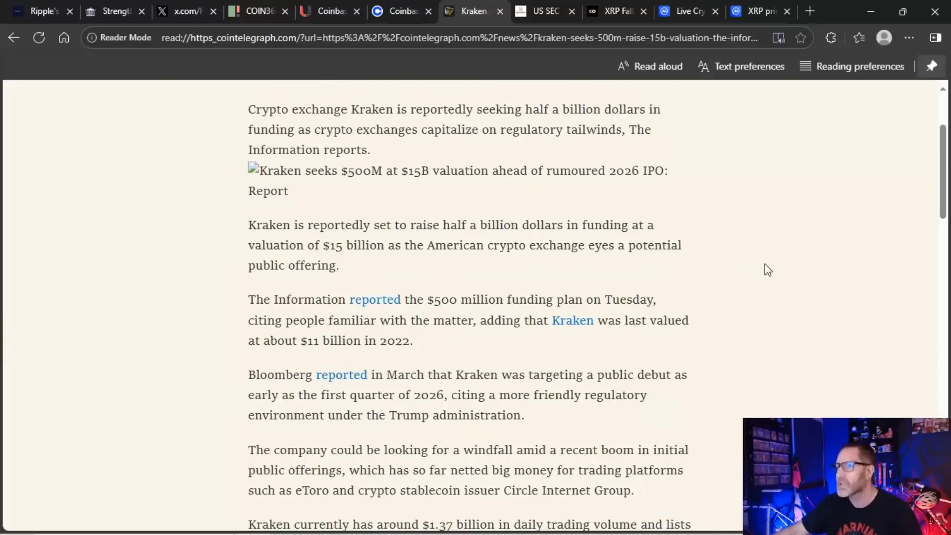 Kraken exchange logo and IPO news