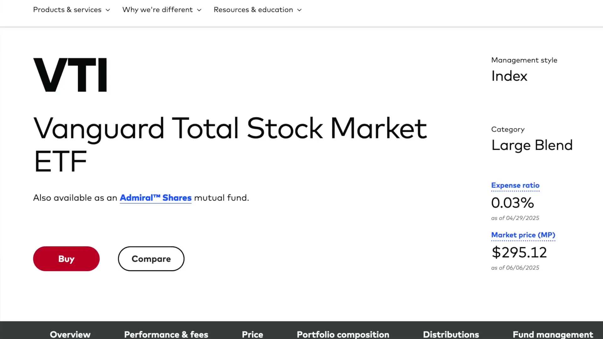 Types of ETFs and portfolio diversification