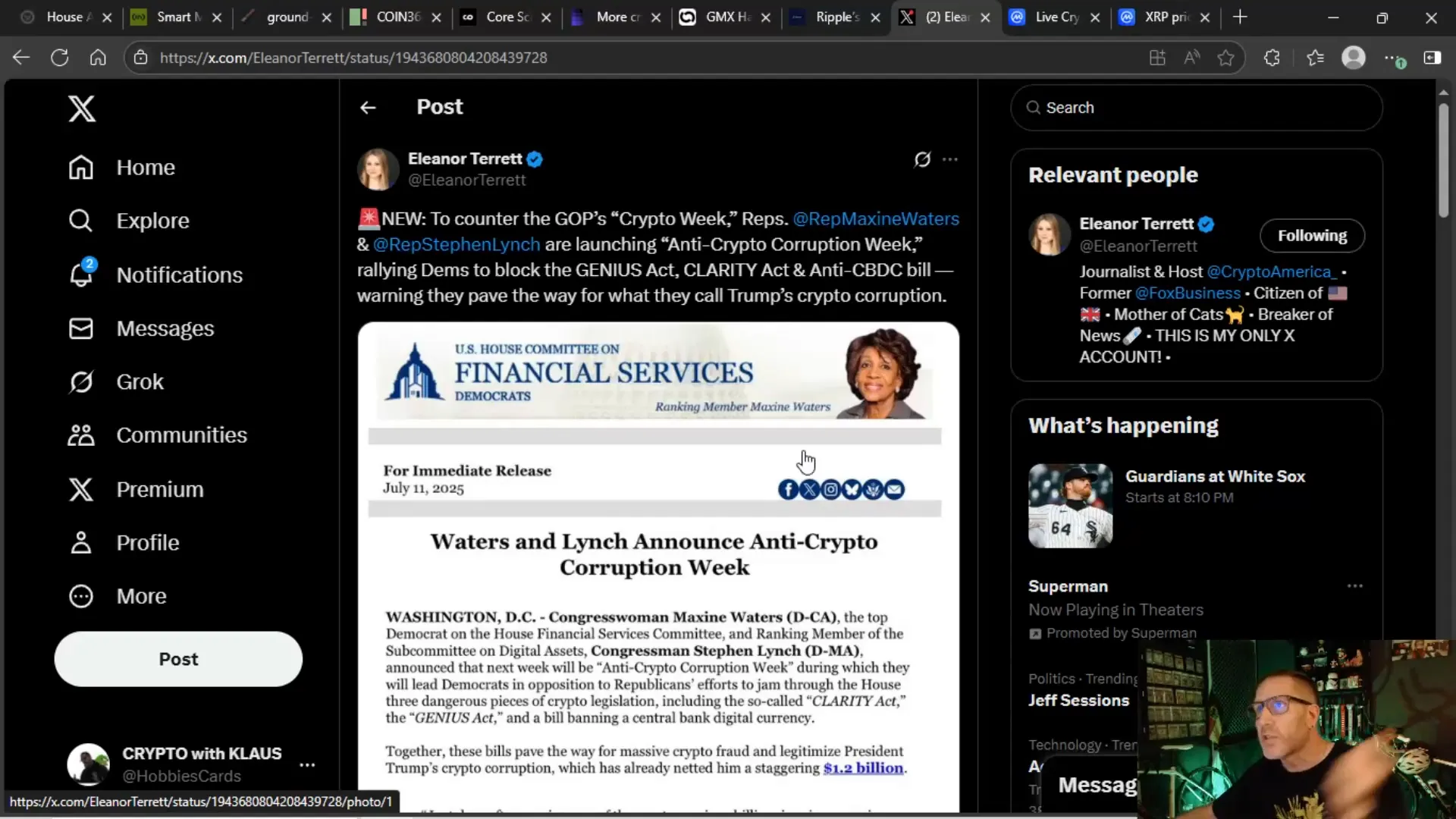 Maxine Waters announces Anti Crypto Corruption Week