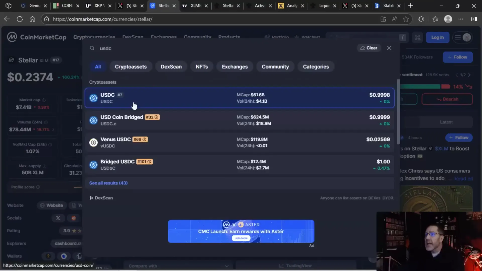 USDC liquidity distribution across blockchains
