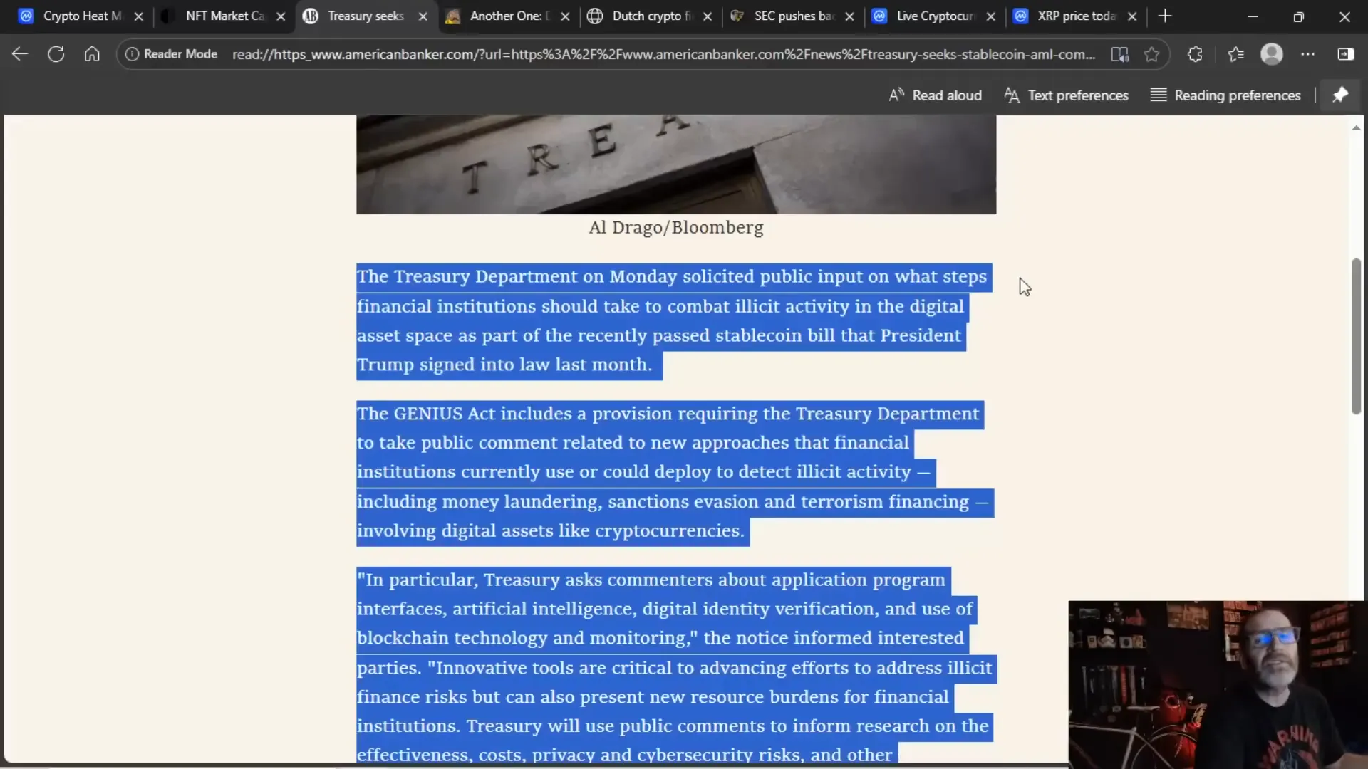 Treasury seeks public comments under Genius Act