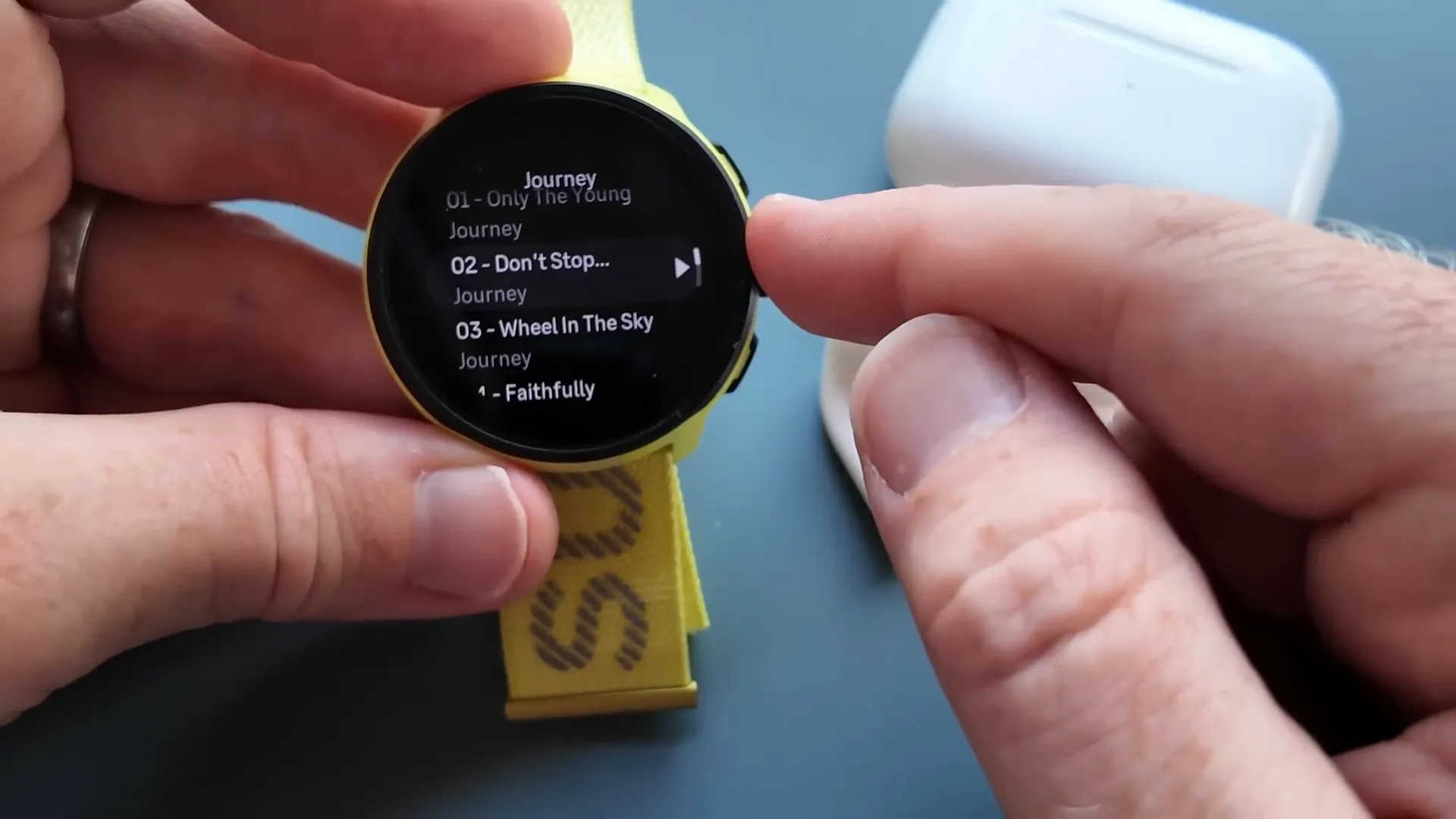 Suunto Run music playback settings on the watch