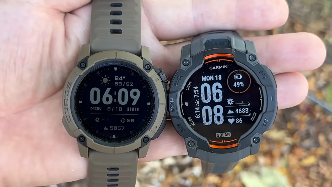 Coros Nomad wrist shot in the woods