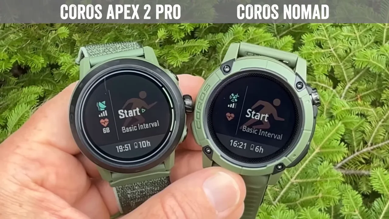 Close-up of Coros Nomad display and case