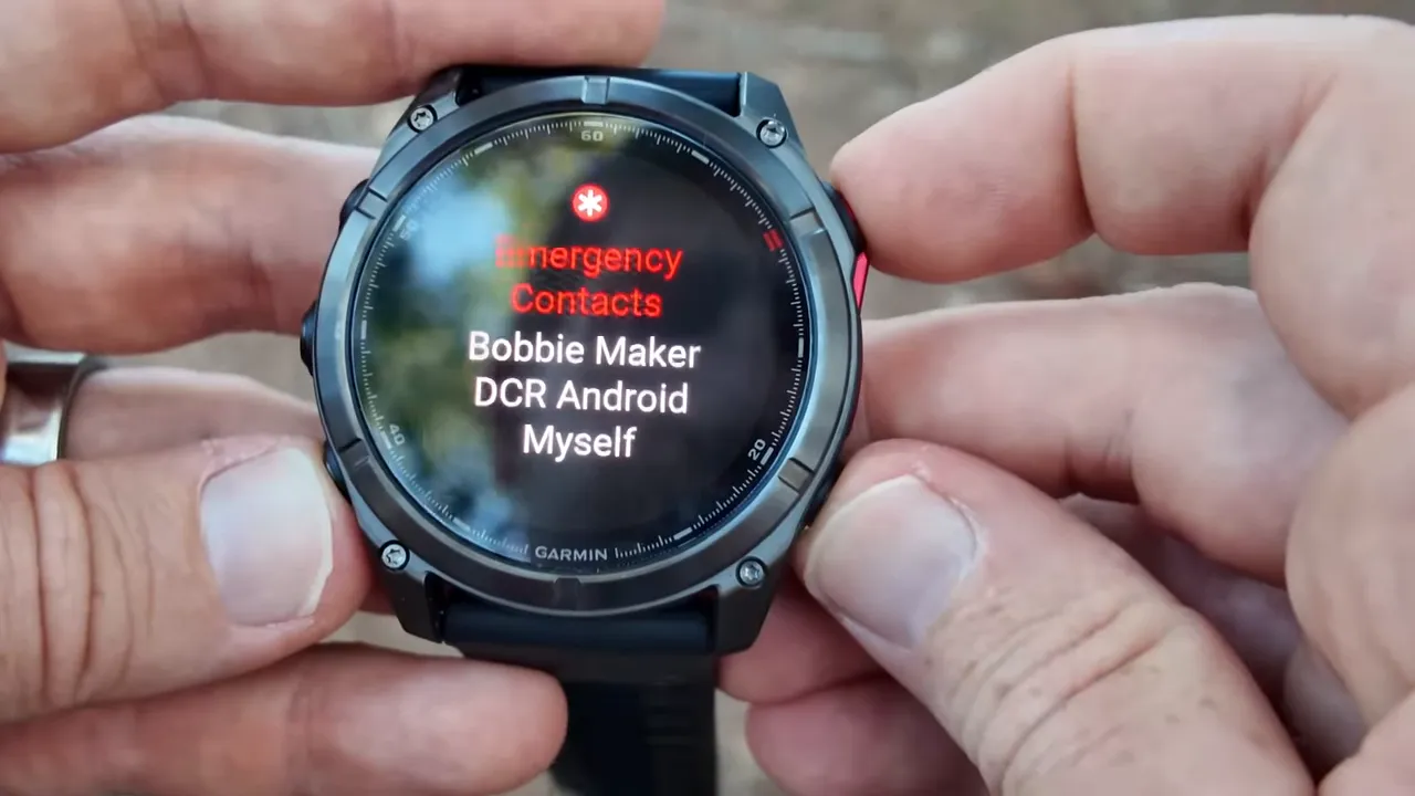 Emergency SOS option on garmin fenix 8 pro