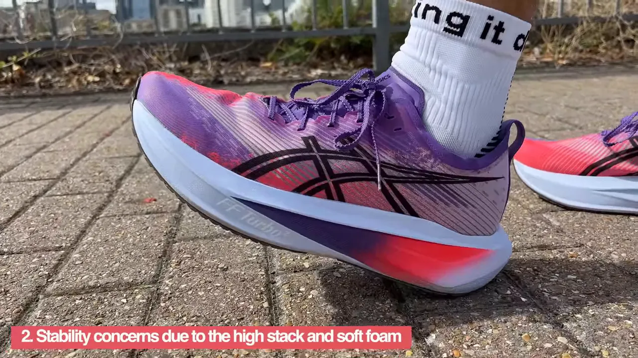 Close-up showing reduced rubber and exposed foam at forefoot