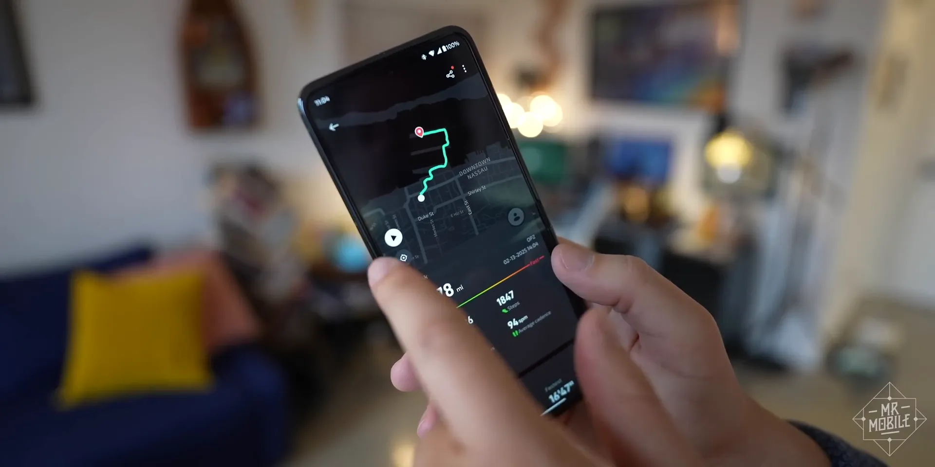 OnePlus Watch 3 GPS tracking route animation in oHealth app