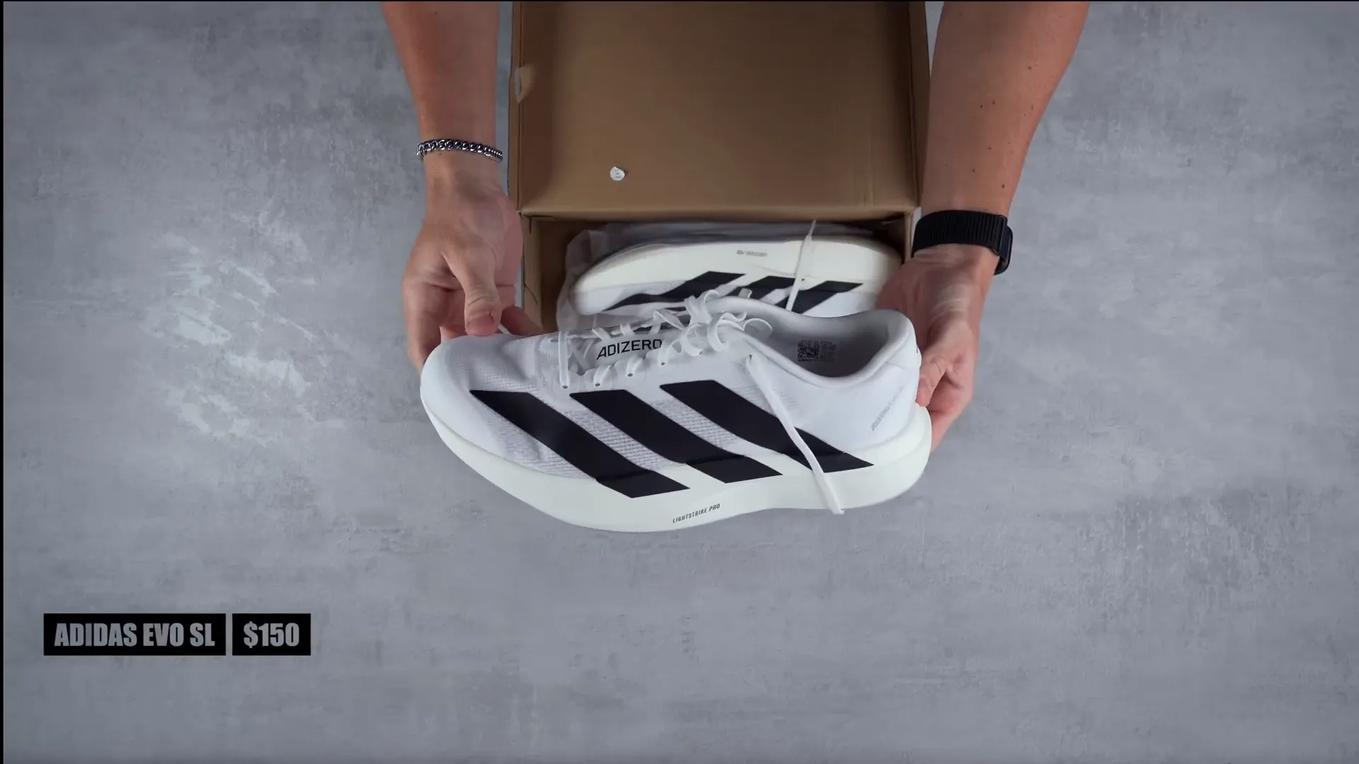 Adidas Evo SL sneaker on foot