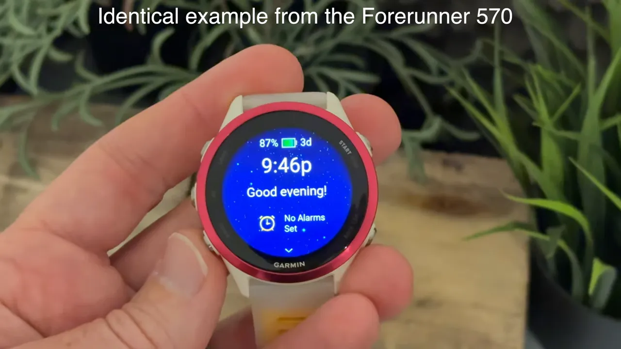 Evening report summary on Garmin Venu 4