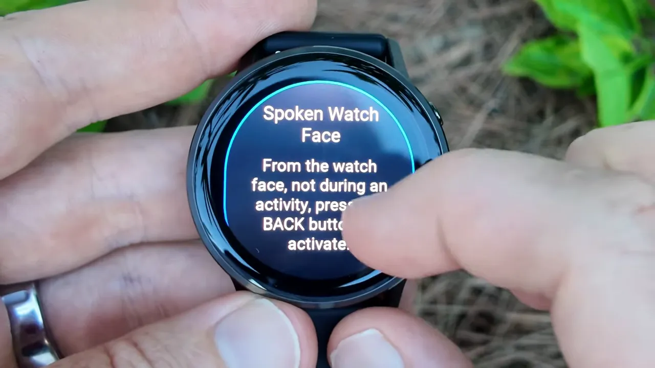 Speaker and settings for readout on Garmin Venu 4
