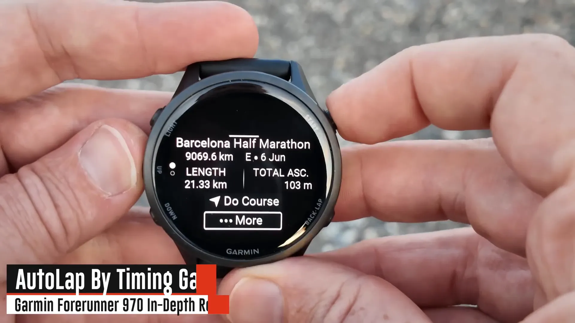 AutoLap by timing gate feature on Garmin Forerunner 970