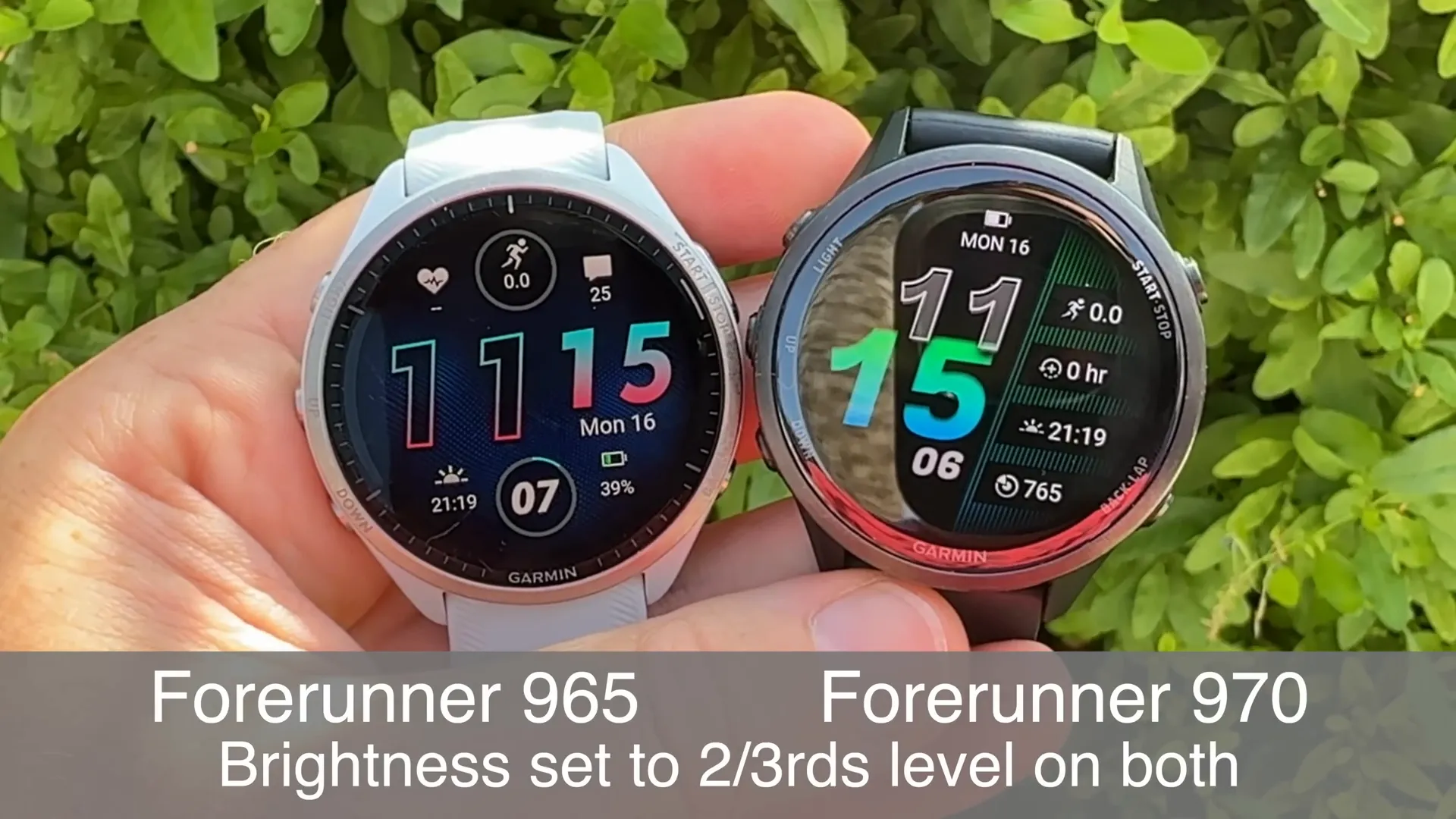 Brighter AMOLED display on Garmin Forerunner 970