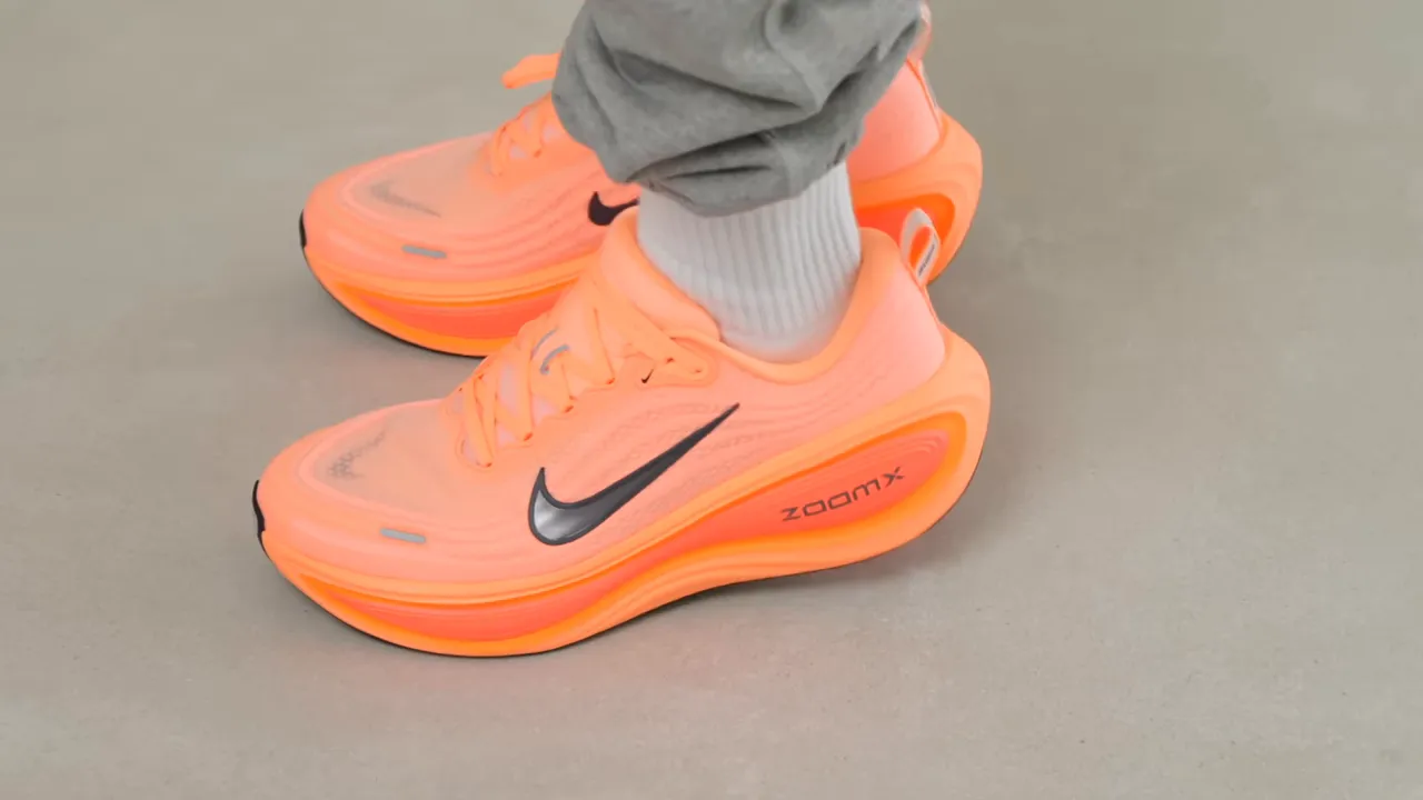 Close-up of Vomero Plus midsole showing ZoomX foam