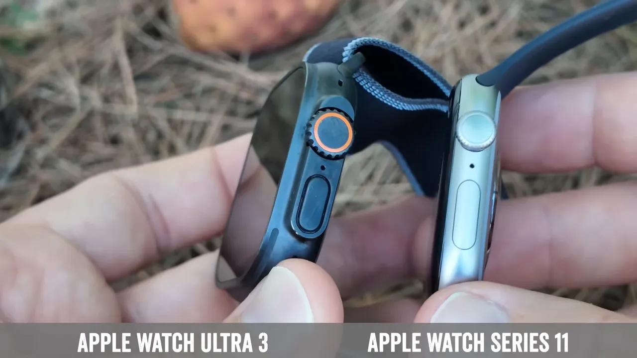 Ultra 3 action button and button guard close-up