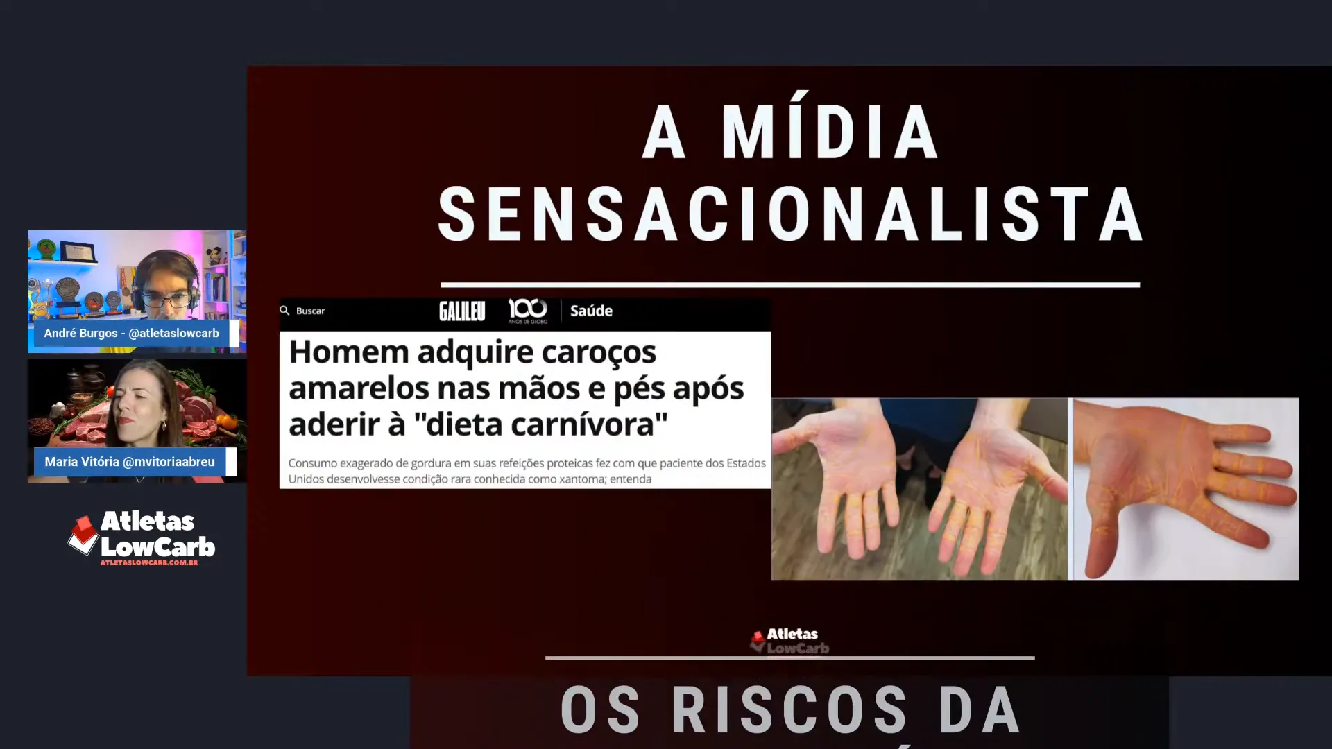 Manchetes sensacionalistas sobre dieta carnívora