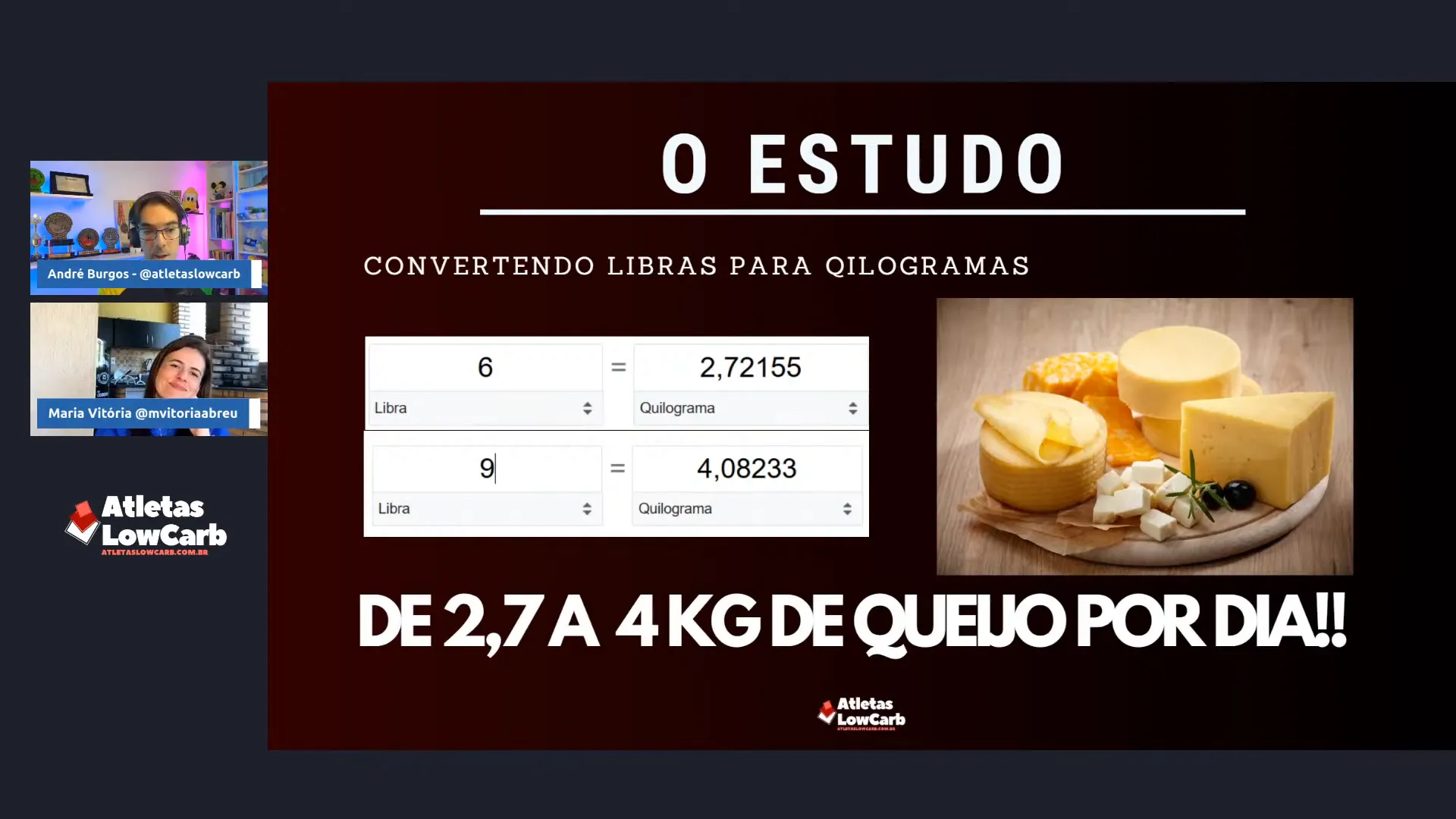 Estudo mostrando consumo exagerado de queijo
