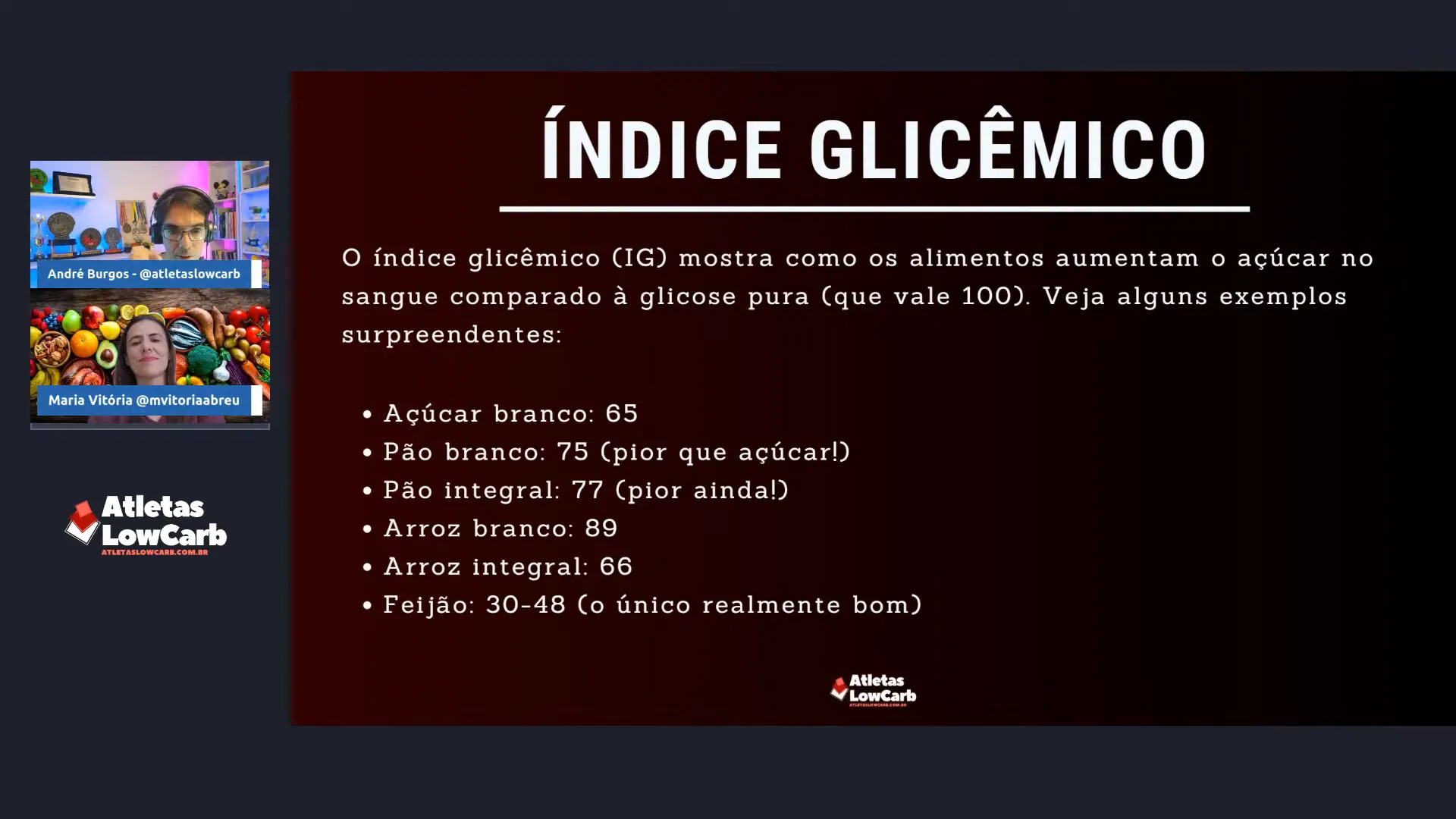 Tabela de índices glicêmicos de alimentos