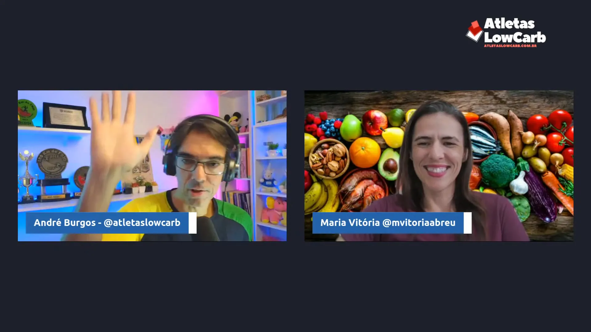 Abertura da live com Maria Vitória Abreu